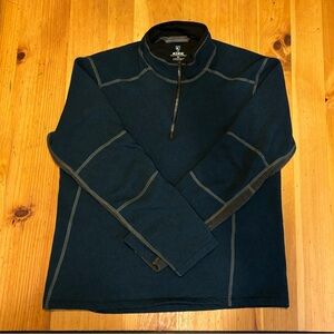 Kuhl Kashmira 1/4 Quarter Mens XL Zip Pullover Fleece Sweater Blue Heather